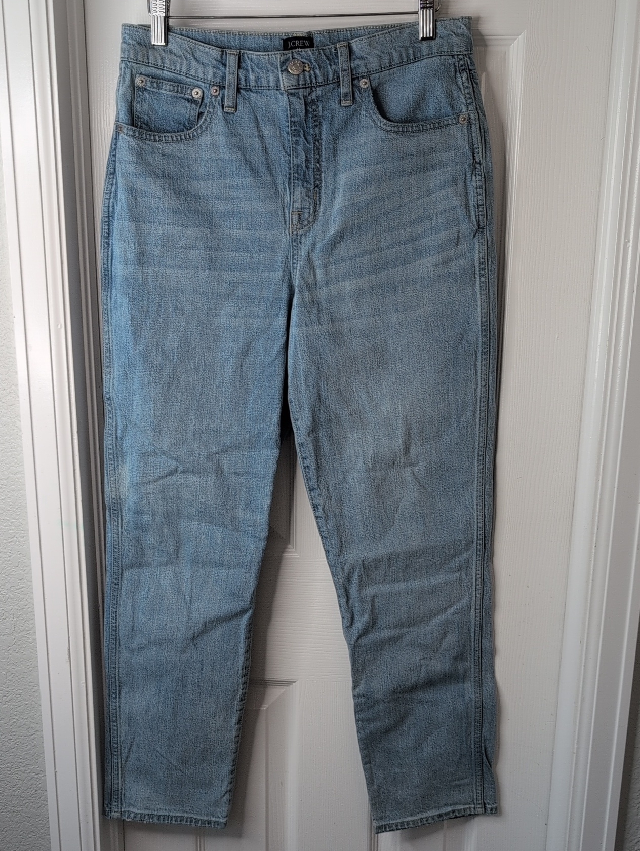 J. Crew Women's High Rise Classic Vintage Light Blue Straight-Leg Jeans Size 28